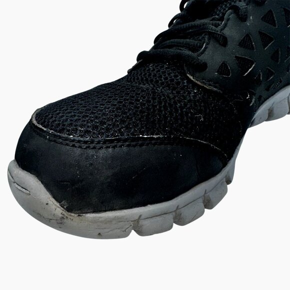 Reebok Men's Black Work Sublite Cushion Alloy Toe Hazard Safety Sneaker Shoes 9M - Picture 7 of 10